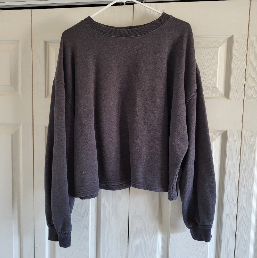 Universal Thread XXL Cropped Sweatshirt Plus Size Gray Athleisure Activewear Top